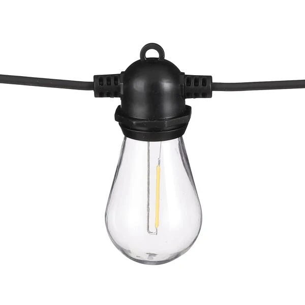 Solar Partylights 10 Lampen Zwart - 450 Cm 1 Solar Partylights 10 Lampen Zwart - 450 Cm