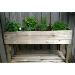 Verhoogde Moestuinbak - 120 × 60 × 86,5 Cm -Tuinartikelen Verkoopwinkel kweektafel hout naturel 1535801203 1 600